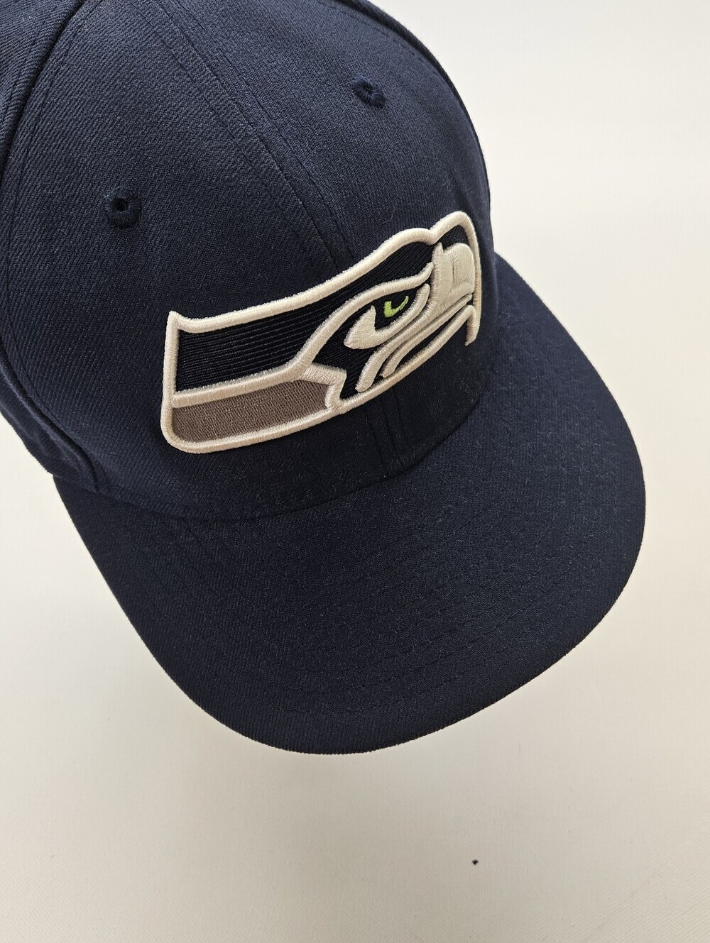 Seattle Seahawks Fitted Hat New Era 59 Fifty Size 7 1/4 NFL Baseball Cap Blue